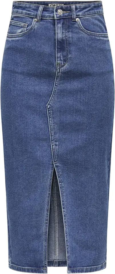 ONLY Female Jeansrock ONLSIRI Denim Midirock