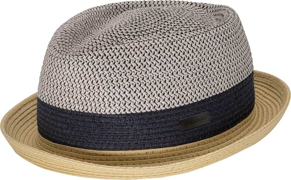 CHILLOUTS Paea Pork Pie Strohhut Sommerhut Sonnenhut Gartenhut Strandhut Herren - Sommer Frühling-Sommer
