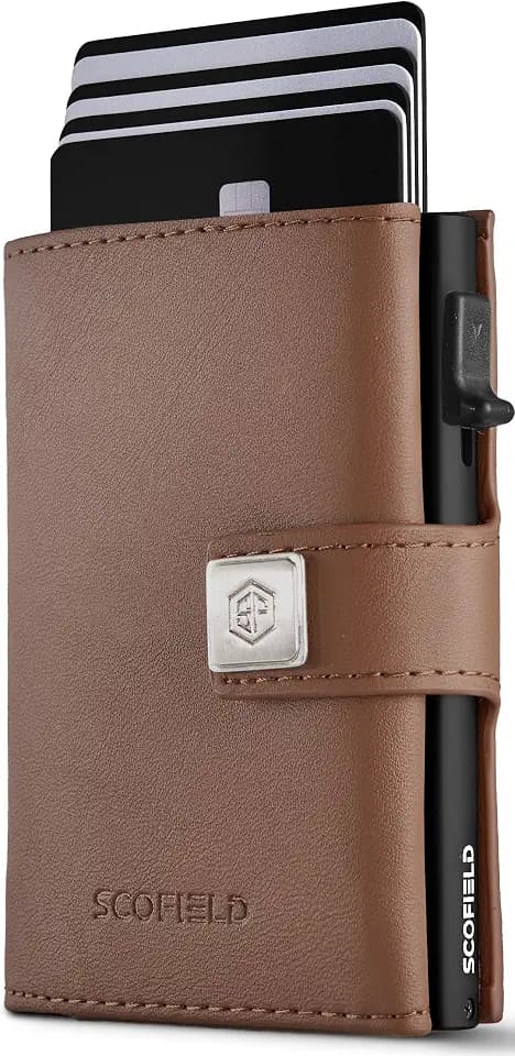 SF SCOFIELD Geldbörse Herren | Portmonee Herren für 11-12 Karten | Geldbeutel RFID Schutz | Portemonnaie | Wallets for Men | Smart Wallet | Kreditkartenetui | Slim Wallet | Kartenetui Klein