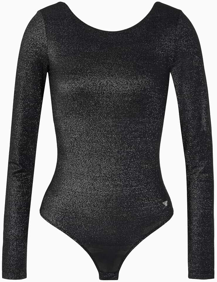 Emporio Armani Damen Lurex Long Sleev Body T-Shirt