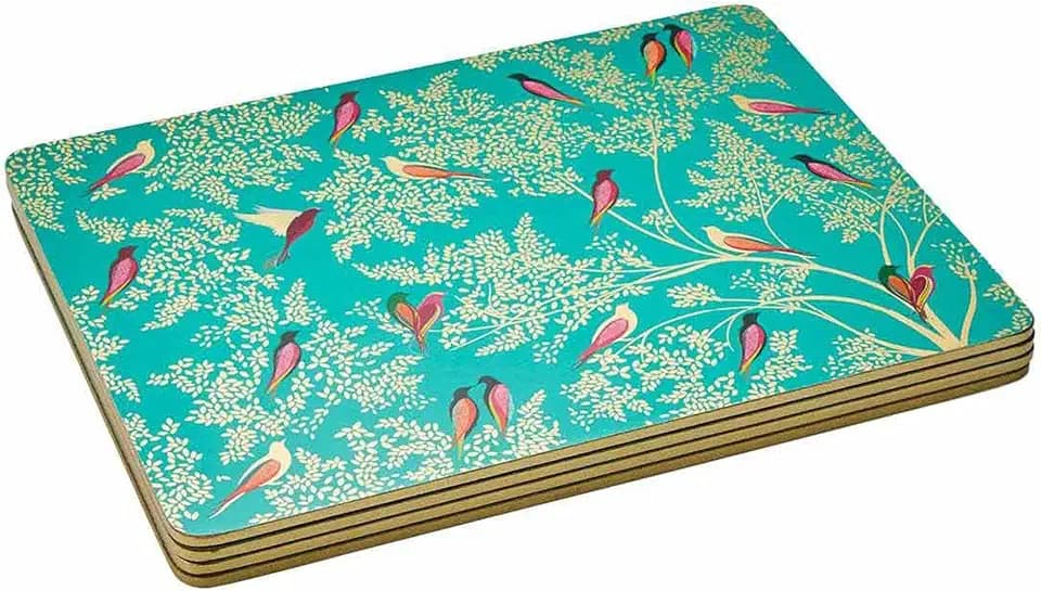 Portmeirion Pimpernel Sara Miller Chelsea Green Birds Place mats Set of 4