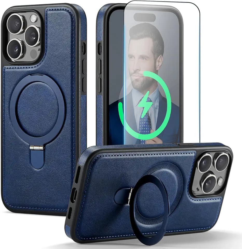 for iPhone 13 Pro Case with Stand Compatible with Magsafe, Blue