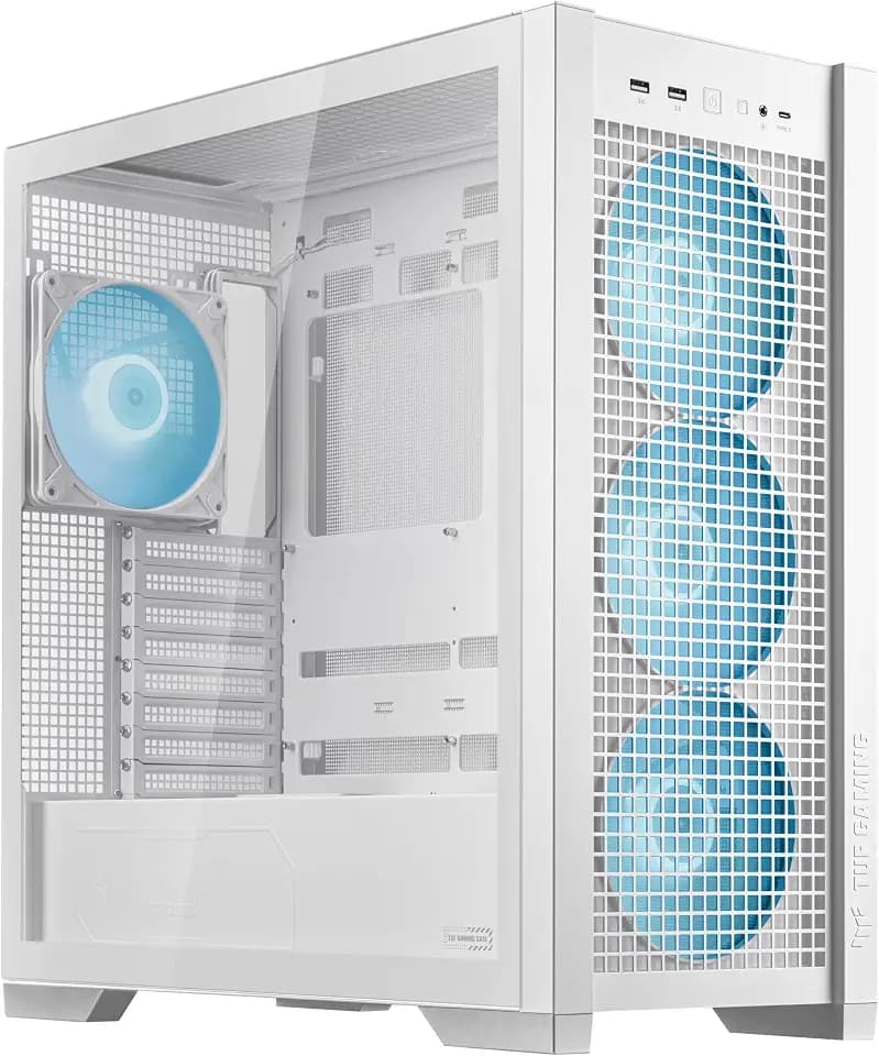 ASUS TUF Gaming GT302 ARGB White Edition ATX Mid-Tower PC Case