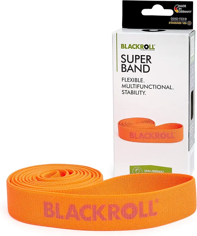 BLACKROLL® SUPER Band (104 cm), Gymnastikband zur Kräftigung der Muskeln, Widerstandsband aus hautfreundlichen Textilien, waschbares Fitnessband, Verschiedene Widerstandsstärken, Made in Germany