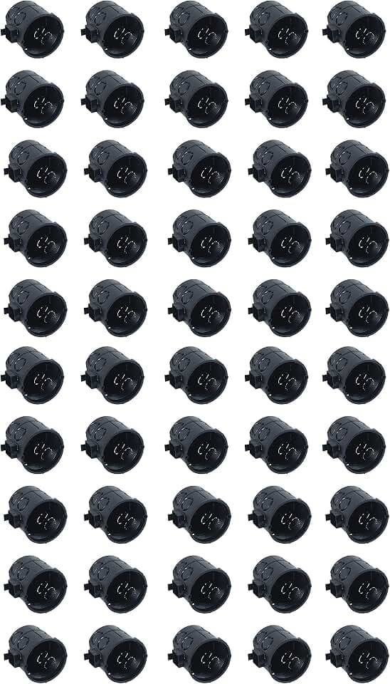 Meister Schalterdose Unterputz – 50 Stück – schwarz – 60 mm tief