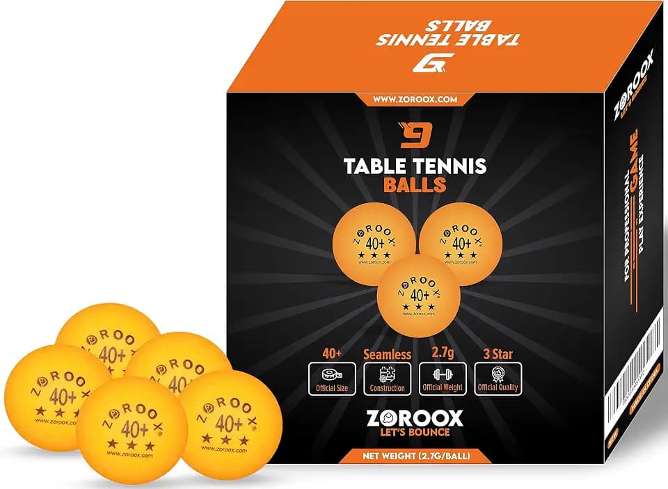 Tischtennisbälle - Weiße & Orange 3-Sterne 40+ | 9, 18, 36 oder 72 Ballpakete | Hochwertige ABS-Trainingsbälle für Innen- & Außentische, Wettkämpfe und Freizeitspiele
