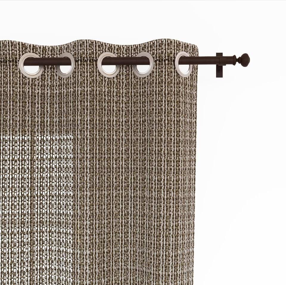 Soleil d'ocre, Voile-Gardine mit Ösen 135x250 cm Arthur Marron