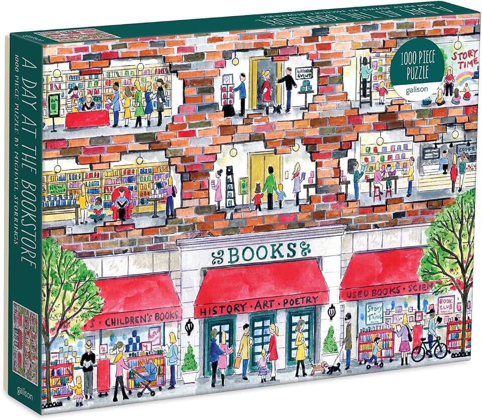 Galison - A Day at the Bookstore 1000 Piece Jigsaw Puzzle for Adults