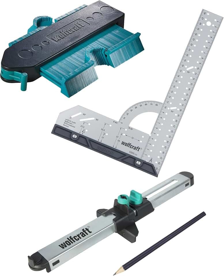 Wolfcraft Geling Set Laminat- und Designboden Einpassen - 3-teilig