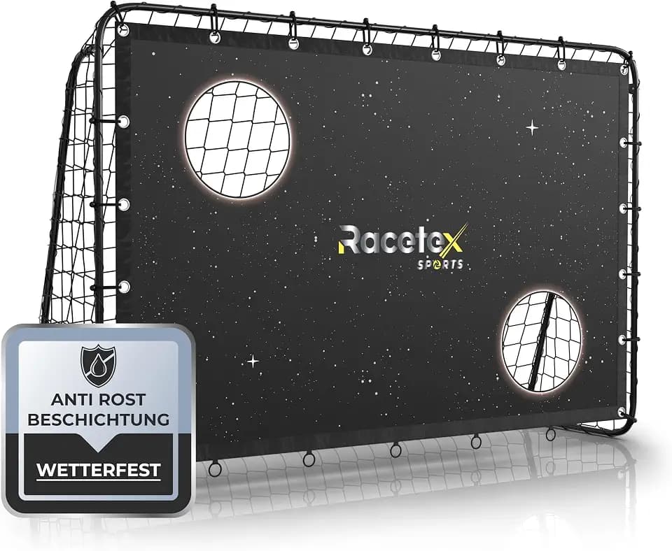 Racetex Fußballtor Kinder inkl. Torwand mit [Anti-Rost Beschichtung] - Fussballtore für Garten Kinder und Erwachsene - Fußball Tor mit Erdanker für einen optimalen Halt - Fussballtor