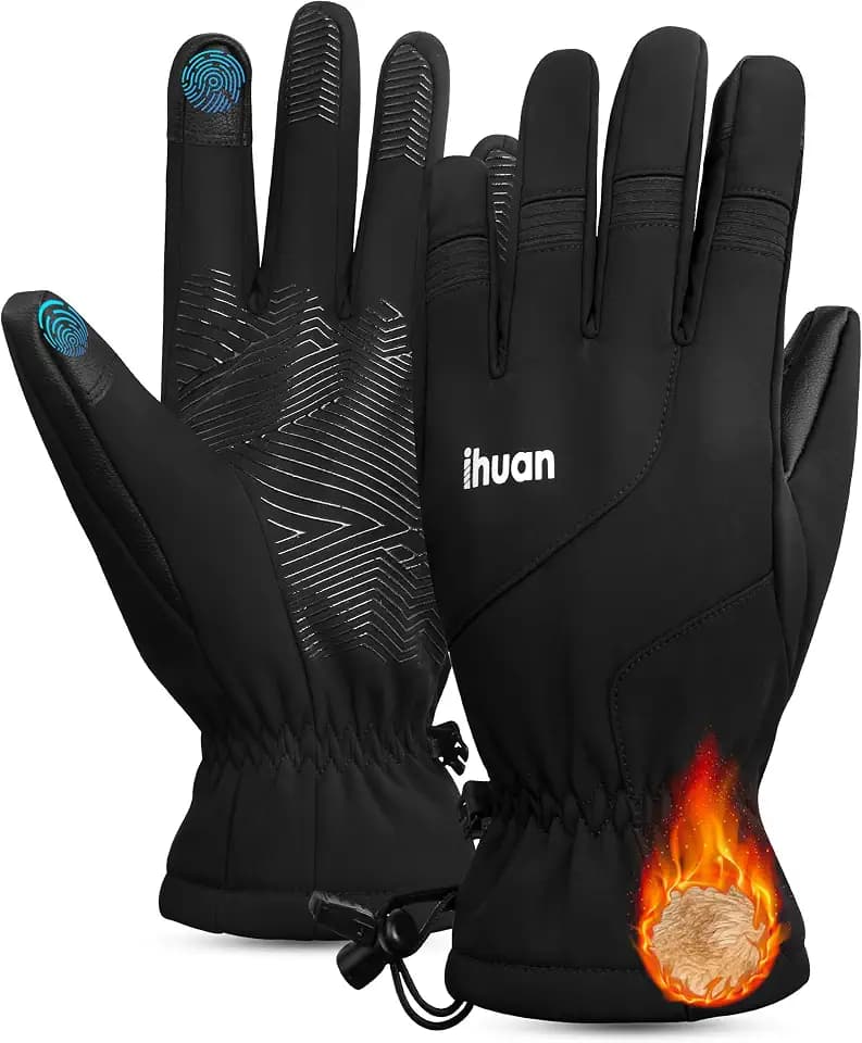 ihuan Ski Snow Winter Gloves Women Men Waterproof-Cold Weather Warm Thermal Touch Screen, Driving Hiking Motorcycle Cycling