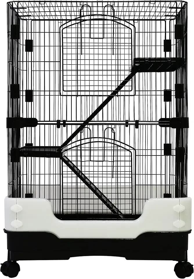 Homey Pet Rat Cage, Small Animal Cage for Ferret, Chinchilla, Guinea Pig