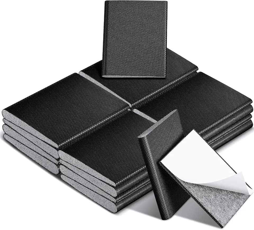 Zonon 32 Pieces Door Corner Seal Pads Adhesive Weatherstripping,Black