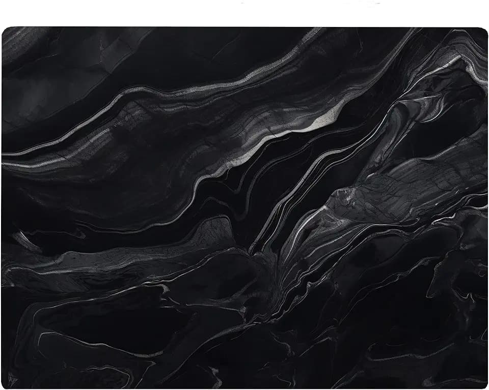 Black Marble Kitchen Glass Cutting Board Ocean Decorative Gift Marbled Granite Stone Rock Gift For Her Mom Wife (Black Marble)