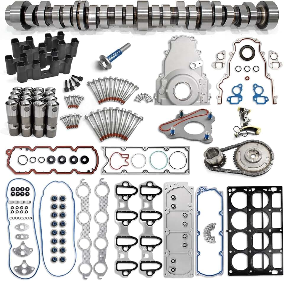 5.3L NON-AFM Camshaft Lifter Kit Non VVt for 2007-2013 Chevrolet Avalanche Silverado 1500 Tahoe Trailblazer, GMC Sierra Yukon Envoy, Buick SAAB Isuzu, w/Timing Chain Head Gasket # HS26191PT