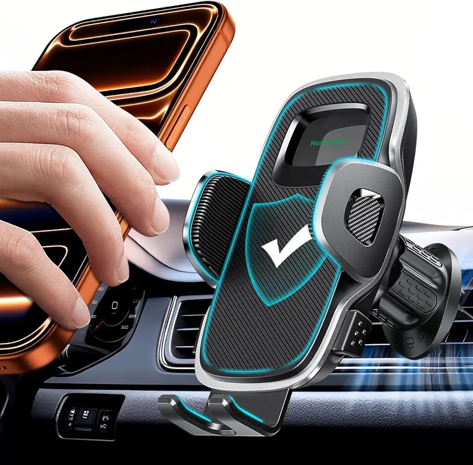 2026 New Car Vent Phone Holder [Thick Cases Friendly] Rotatable Universal Phone Mount for Your Car with Wide Clamp, Car Phone Holder Mount for iPhone 17 Pro Max 15 14 13 Samsung S25