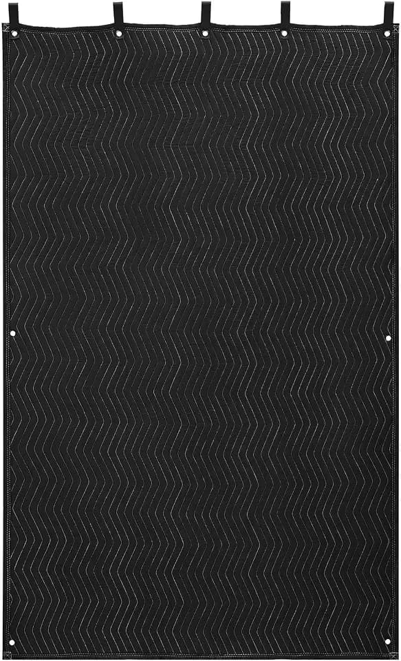 VEVOR Sound Dampening Blankets, Soundproof Curtains with 80 x 48 in, Soundproof Blanket with Grommets, Studio Grommeted Blanket, for Window, Door, Light Blocker, Music Recording, Black
