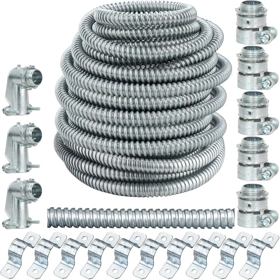 (1/2" & 100 Feet) tatatagear Steel Conduit 1/2 inch Length 100 Feet