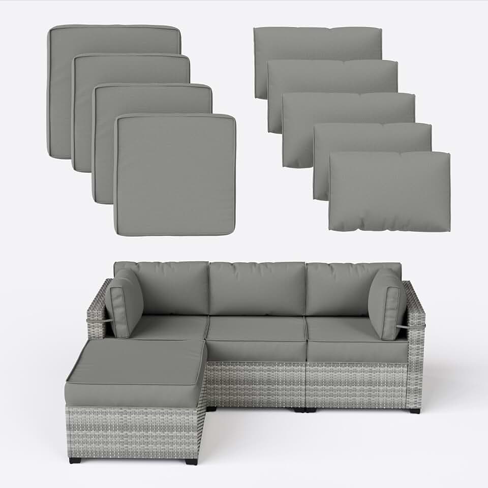 9 Pcs Outdoor Patio Cushions Covers Replacement Sets, Covers Only