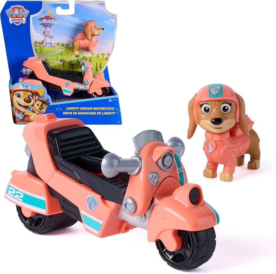PAW PATROL Liberty-Figur mit Rettungs-Motorrad, ab 3 Jahren