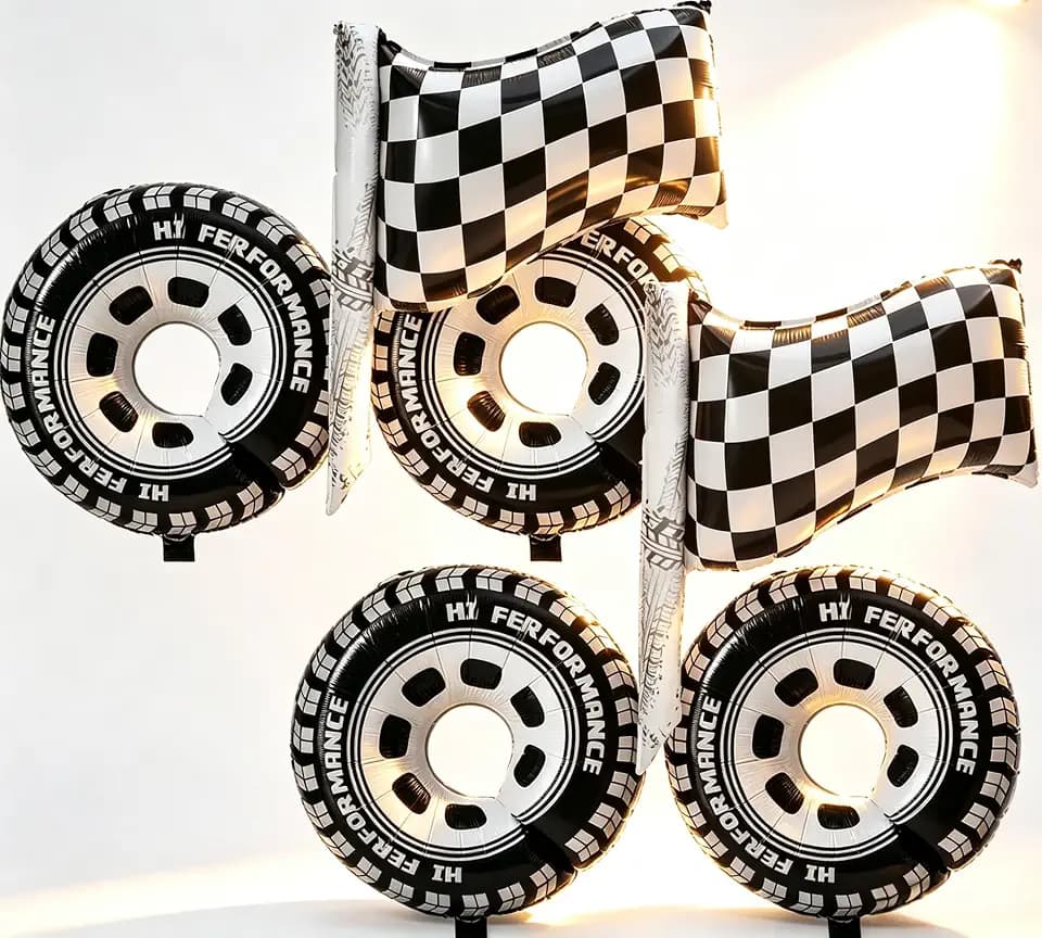 Tire Balloons Racing Balloons Tyre Racing Flag Balloons Wheel for Race Car Birthday Party Decorations Racing Birthday Party Traffic Party Need 4 Sp*ed Birthday Decor Car Theme Party Tire Baby Shower