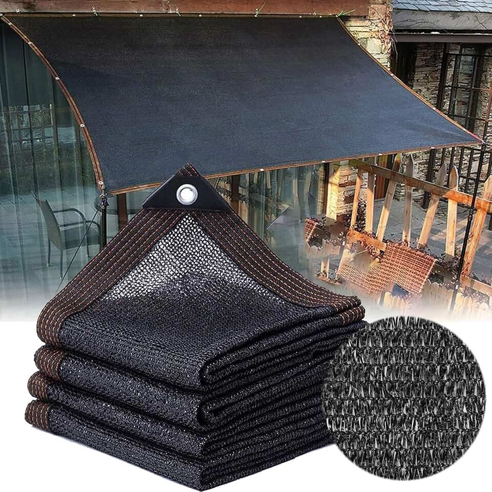 3 x 4 m Sonnensegel, 90 % Sonnenschutz, mit Ösen, UV-beständig, UV-beständig, Schattenstoff für Pergola, Terrasse, Pflanzen, Gewächshaus, Garten, Terrasse, Hühnerstall