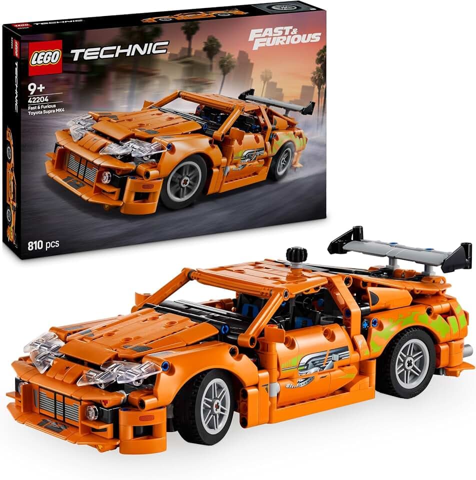 LEGO Technic Fast and Furious Toyota Supra MK4 - Spielzeug Auto - Mit 6-Zylinder-Motor & aufklappbaren Türen - Modell Set für Jungen und Mädchen ab 9 Jahren - Geschenkidee zum Geburtstag 42204