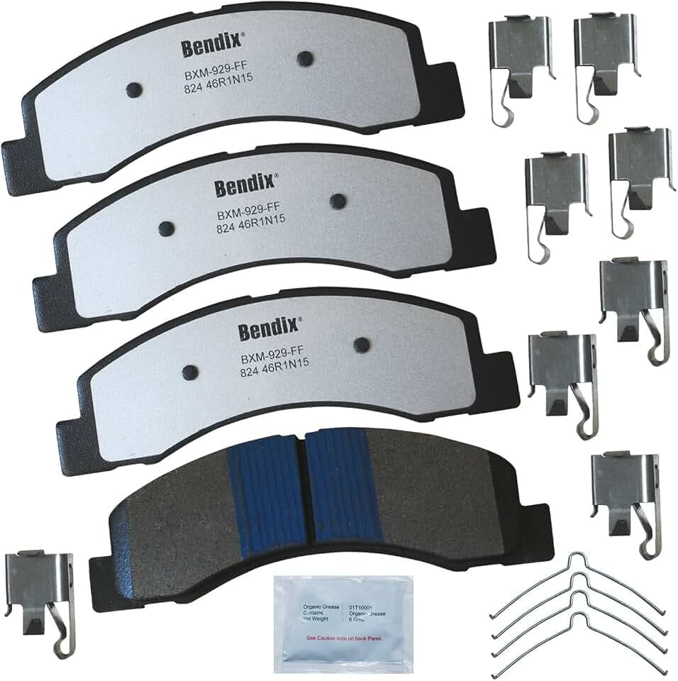 Bendix Fleet Metlok MKD824FM Semi-Metallic Front Brake Pads for Ford Excursion 2005-2000, F-250 2008, F-250 Super Duty 2004-1999, F-350 2004-1999, F-350 Super Duty 2004-1999