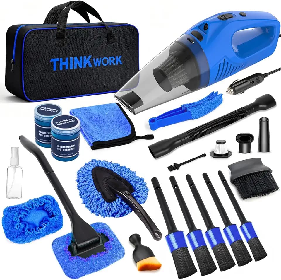 THINKWORK Car Cleaning Kit with Vacuum,Deep Cleaning for Interior Detailing
