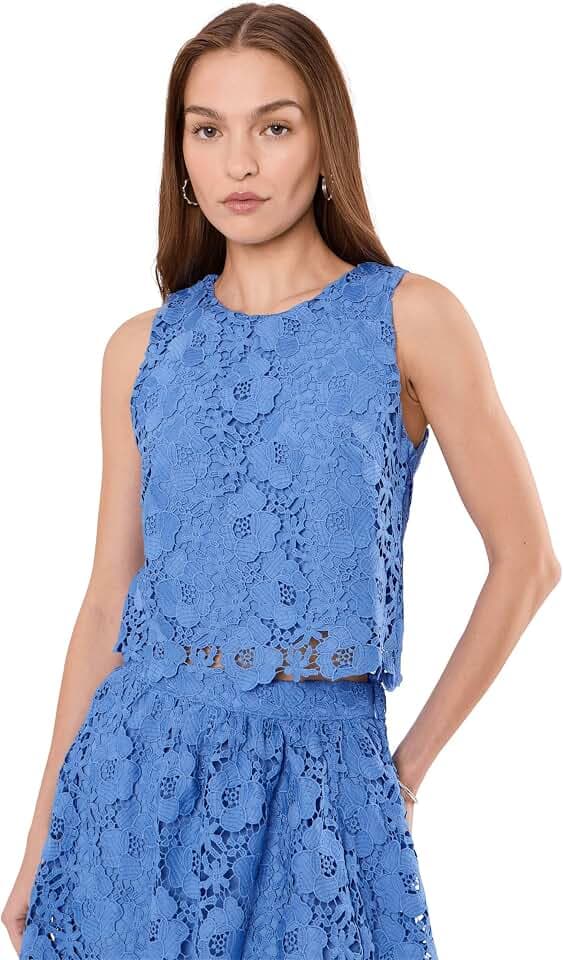 CeCe Sleeveless Lace Top