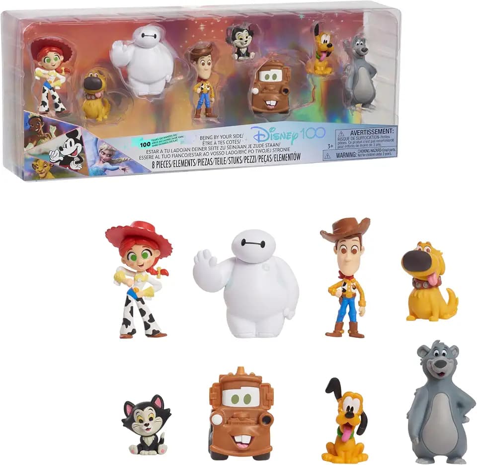 Disney100 Years of Being By Your Side, Limited Edition 8-piece Figure Set, Kids Toys for Ages 3 Up by Just Play