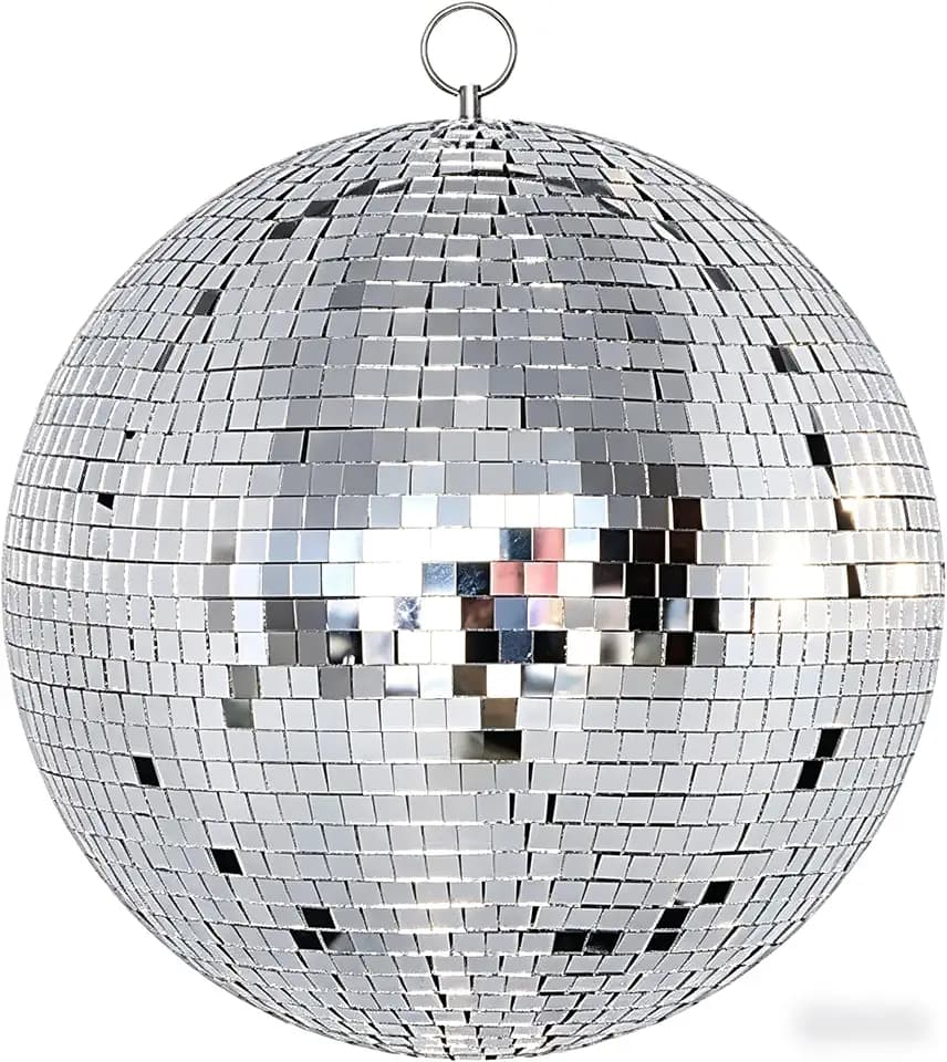 Disco Ball 12-Inch – Large Hanging Mirror Ball - Cool and Fun Hanging Party Disco Ball for Big Party Decorations, Party Design