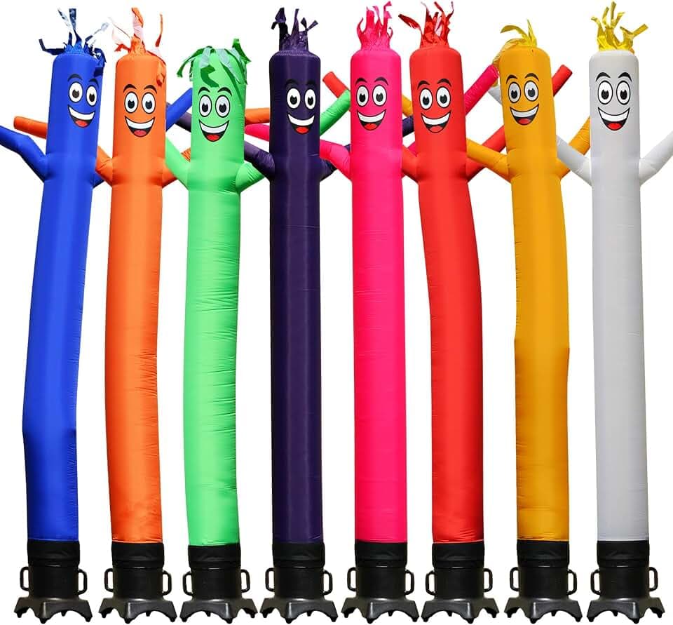 Sky Dancers Inflatable Tube Man Set - 10 Feet Tall Wacky Inflatable Tube Guy with 1/2 HP Blower - Pink
