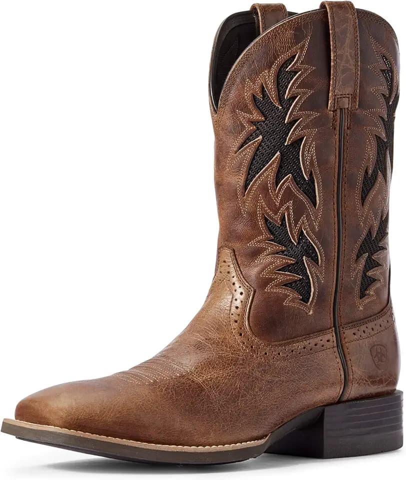 Ariat Men's Sport Cool VentTEK Wide Square Toe Cowboy Boot