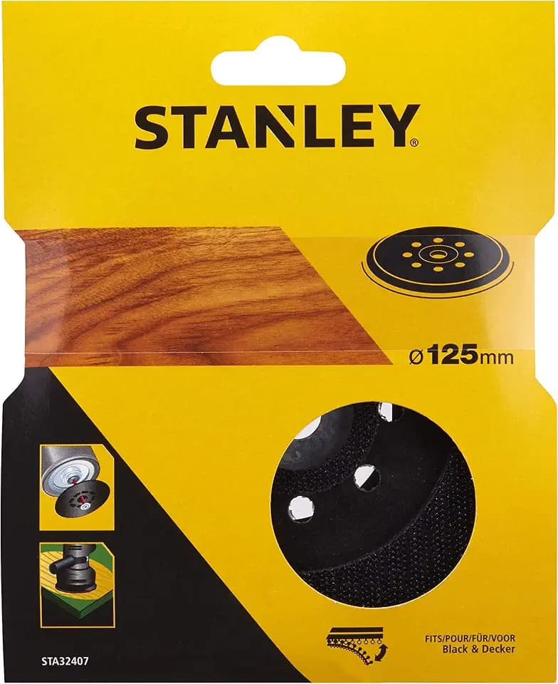 Stanley Multischleifer Ersatzschleifteller 125 mm (passend für die Black+Decker Multischleifer KA110, KA110E, KA220, KA230E, KA225, KA270GT, KA270GTK, KA270K + KA280K) STA32407