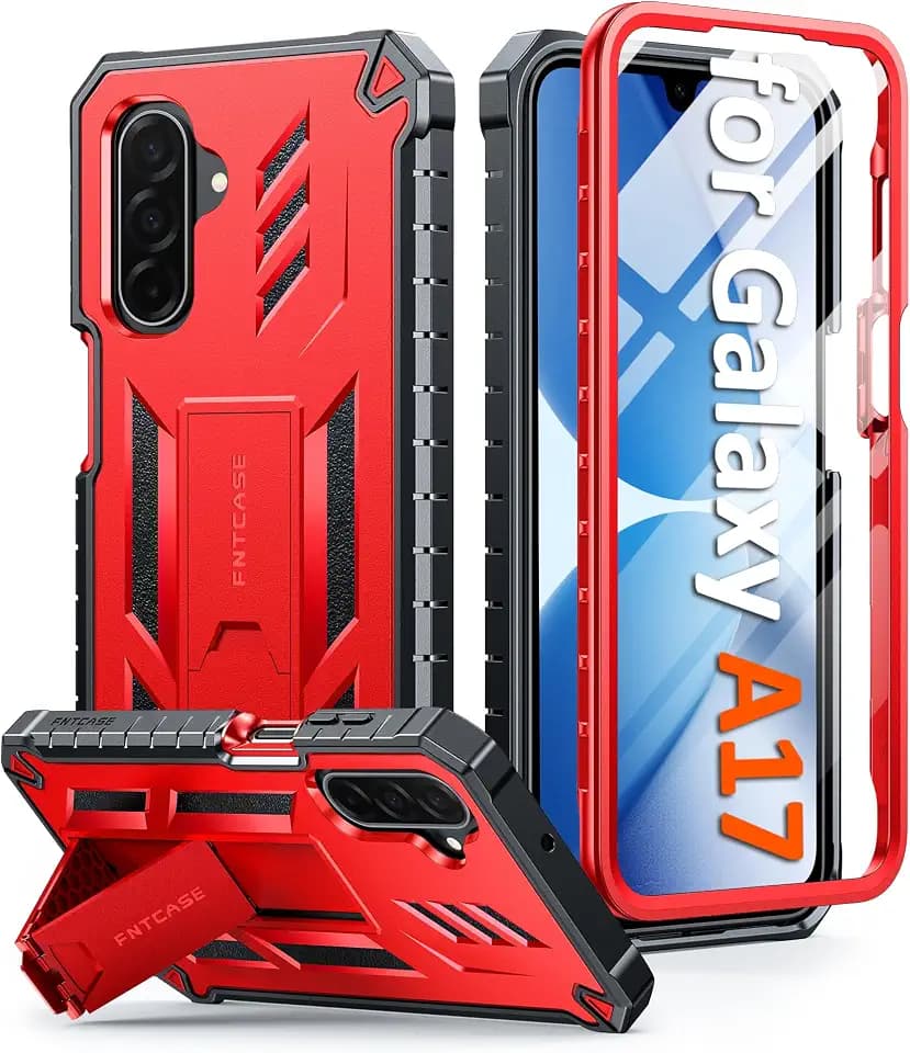 FNTCASE for Samsung Galaxy A17-5G Phone Case with Built-in Screen Protector
