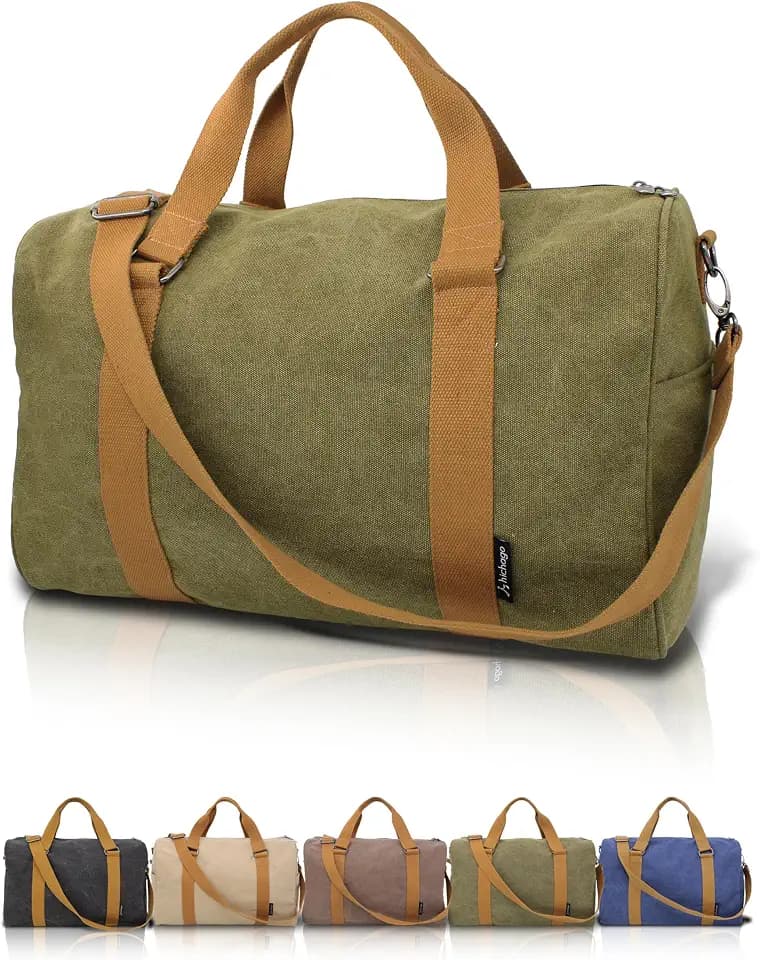 Japan Design Canvas Travel Duffel Bag - Carry-On, CanBoss (khaki)