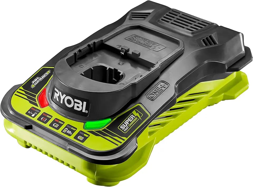 RYOBI RC18150 18 V ONE+ Akku-Ladegerät, Hyper Green/Grey, 5,0 Ah