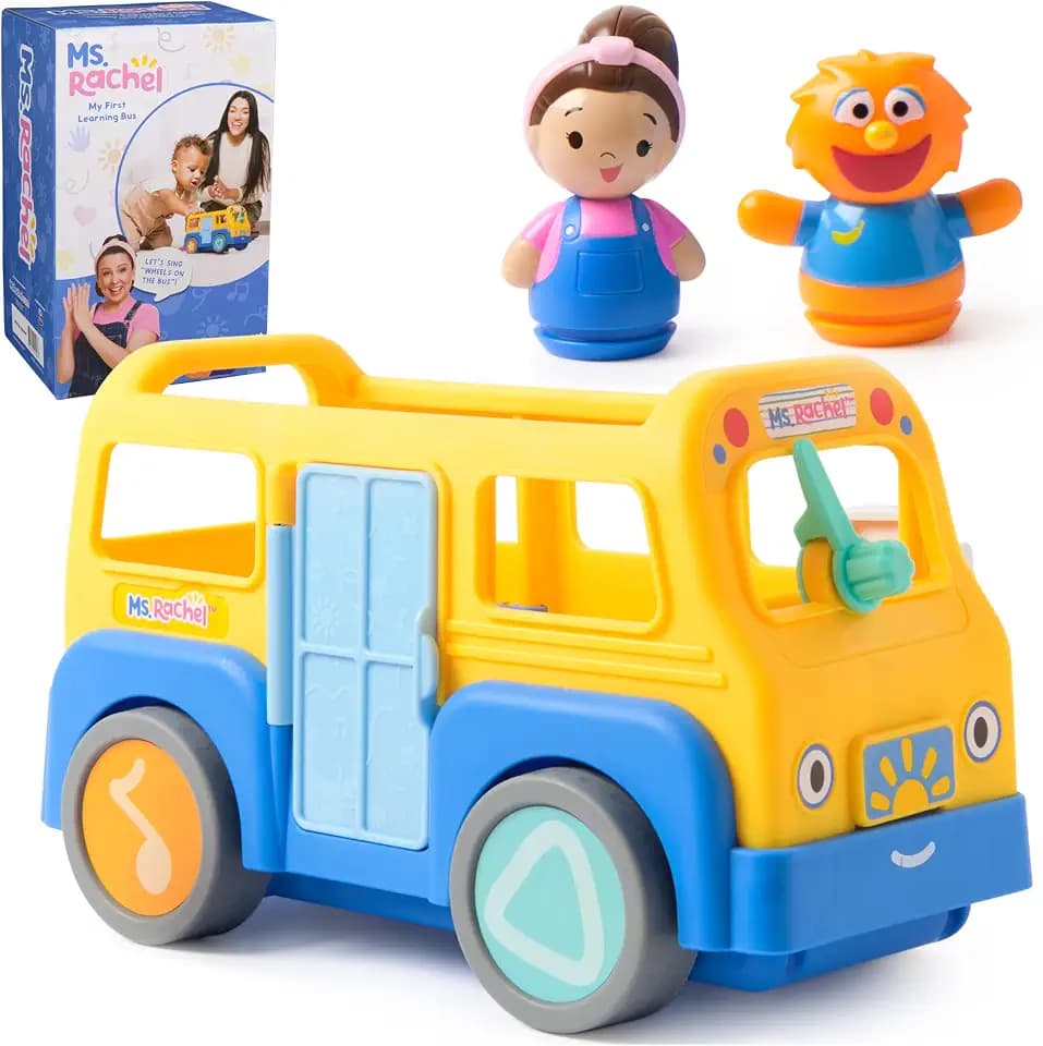 Ms. Rachel My First Learning School Bus Toy with 2 Figures & Sounds