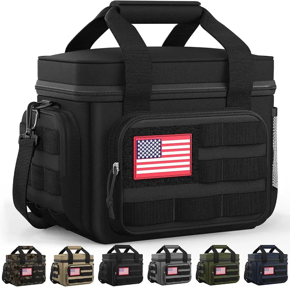 HOTOR Lunch Box Men Women Tactical Insulated Lunch Bag Black 18L