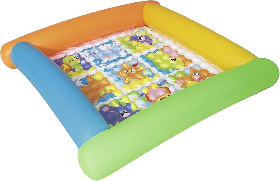 Bestway 52240 Up, in & Over Friendly Animals Play Mat Spielcenter 132x132x23cm