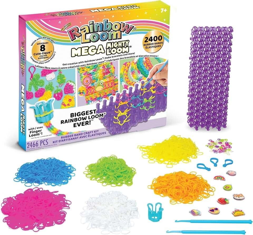 Rainbow Loom Mega Mighty Loom - 2400 Rubber Band Jewelry Craft Kit