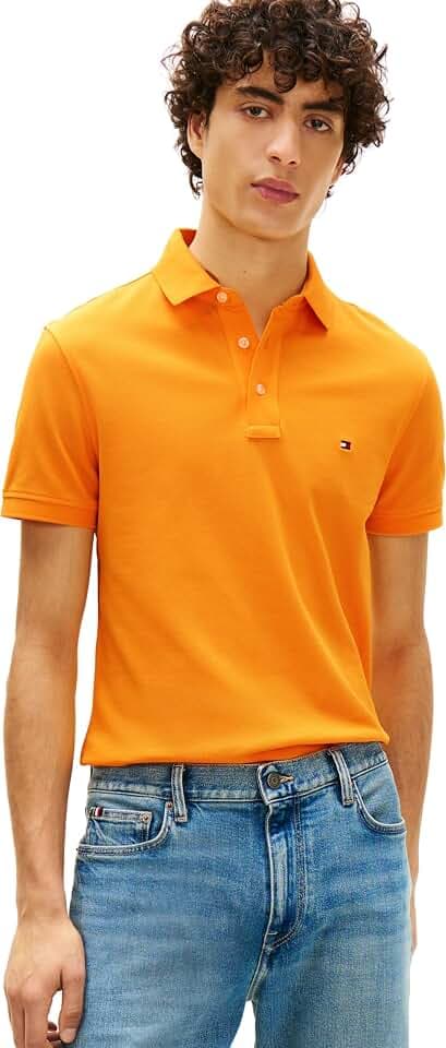 Tommy Hilfiger Herren Poloshirt Kurzarm 1985 Slim Slim Fit