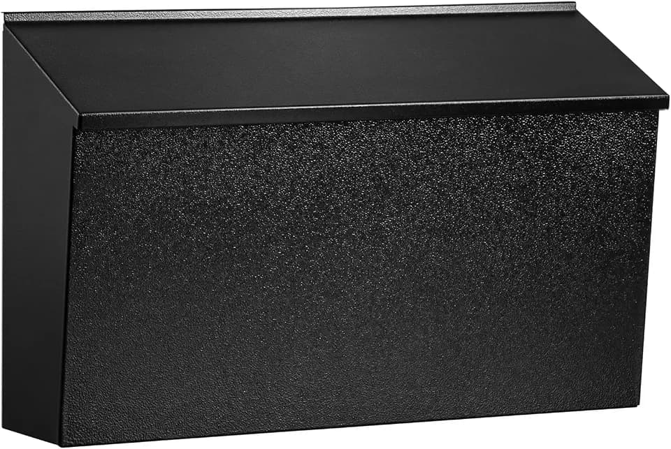 Dalmbox Wall Mount Mailbox for Outside Rust Proof Galvanized Steel, Black