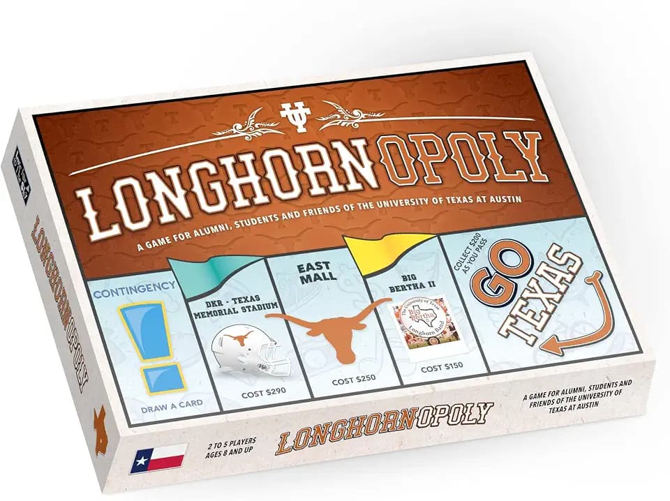 Late For The Sky University of Texas Longhorn-Opoly Family Board Game