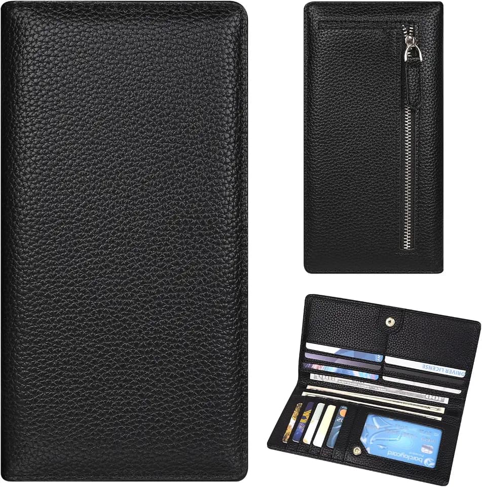 Womens Wallet, Extra Slim RFID Wallets, Black