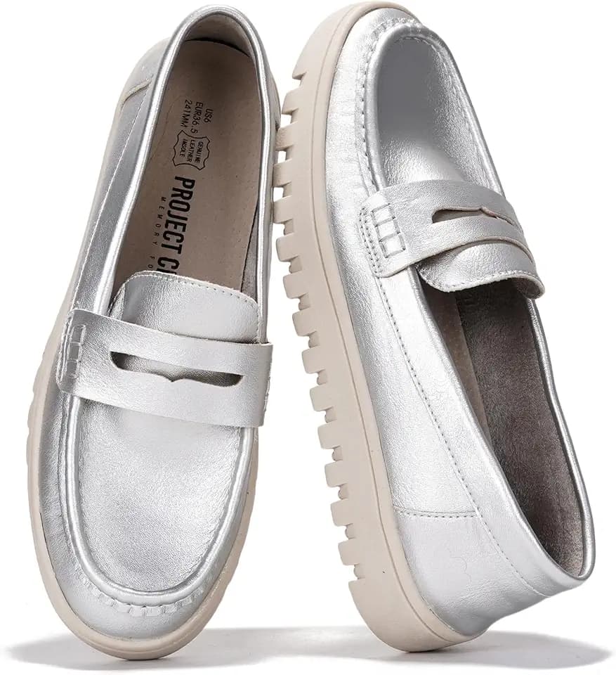 Project Cloud 100% Genuine Leather Loafers for Women Moccasins Women Shoes
