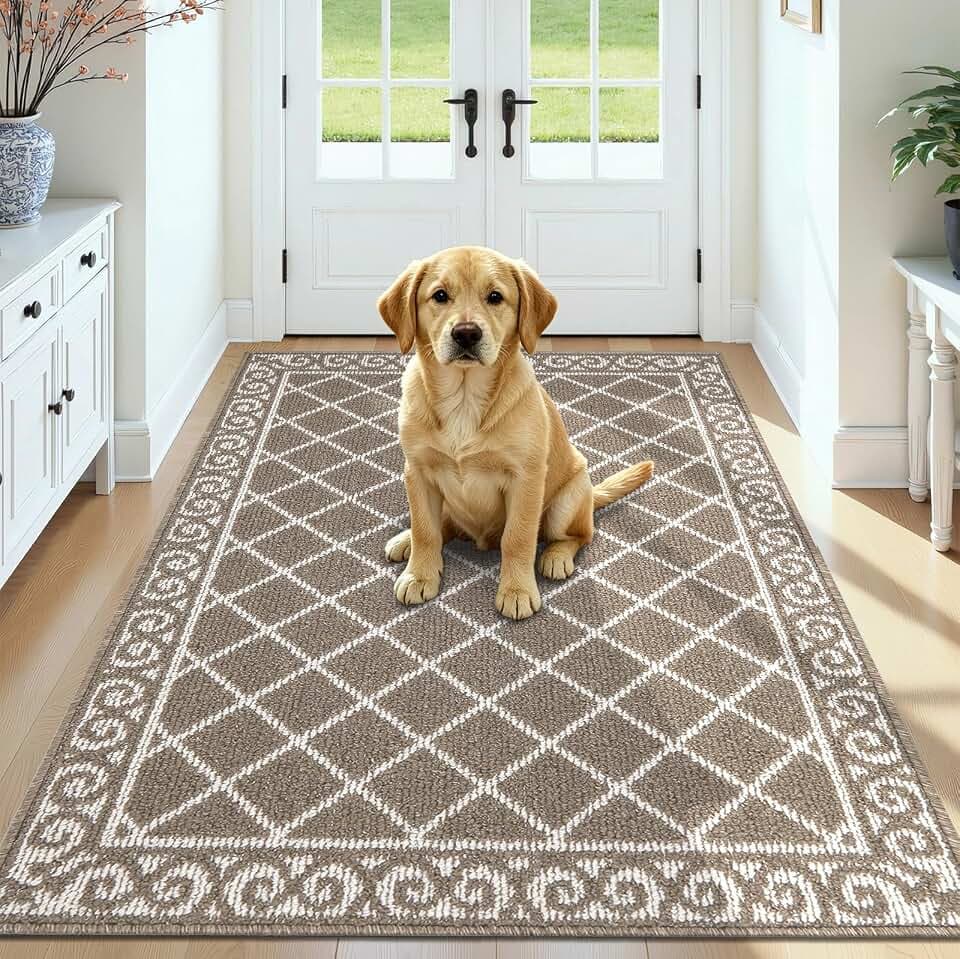 HEBE Door Mat Indoor Entrance 36"x59", Non Slip Welcome Mat for Front Door
