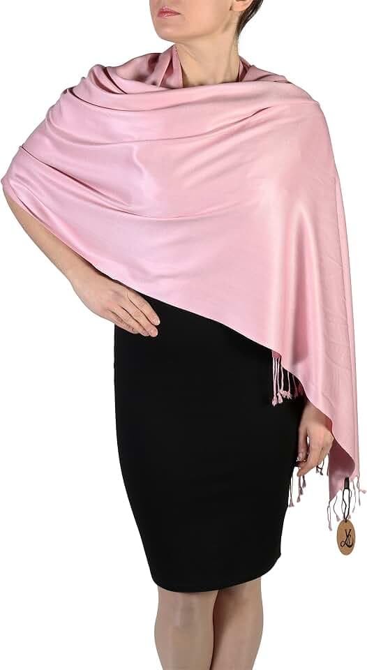 York Shawls Pashmina Schal Tuch Stola für Frauen - Quastenveredelung - Kostenloser Aufhänger (Über 20 Farben) Handgefertigt
