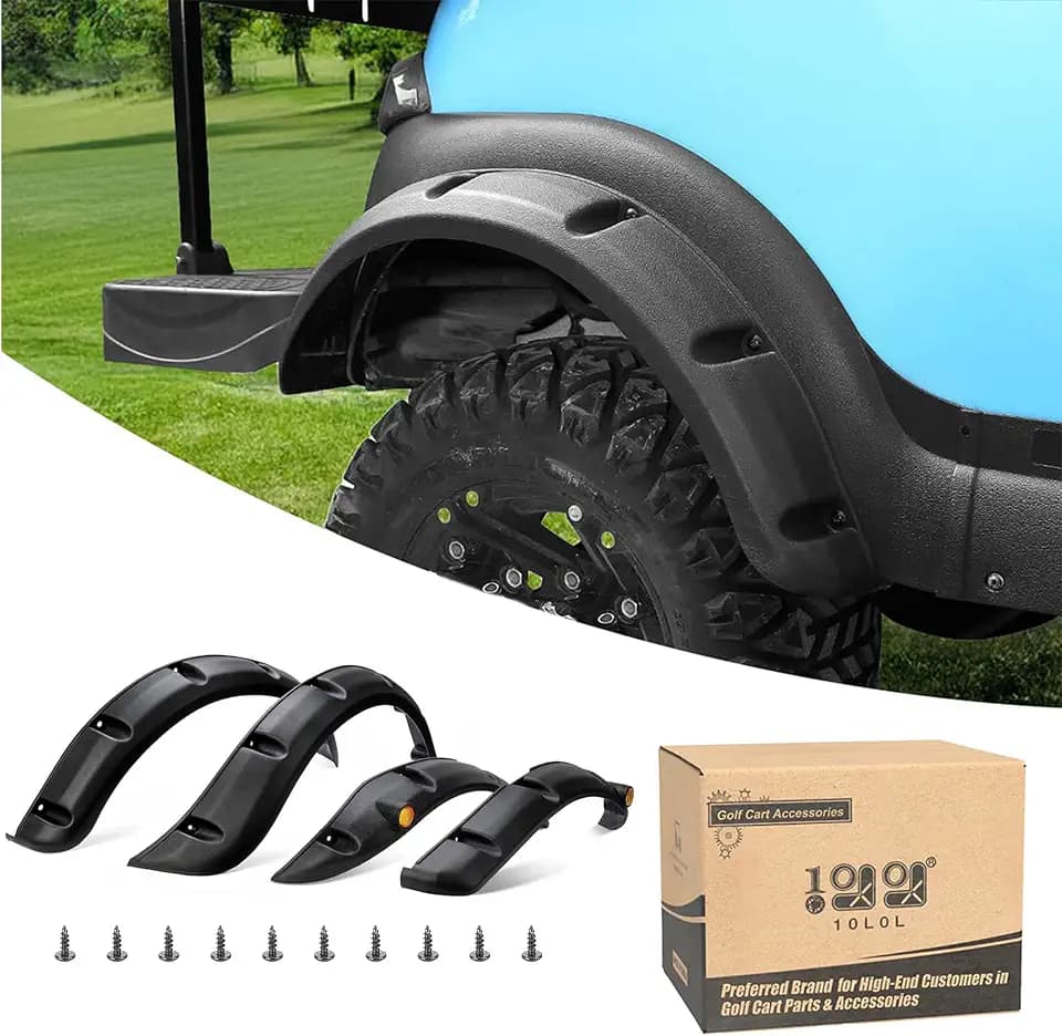 10L0L Golf Cart Fender Flares for Club Car Precedent 2004-Up Gas & Electric